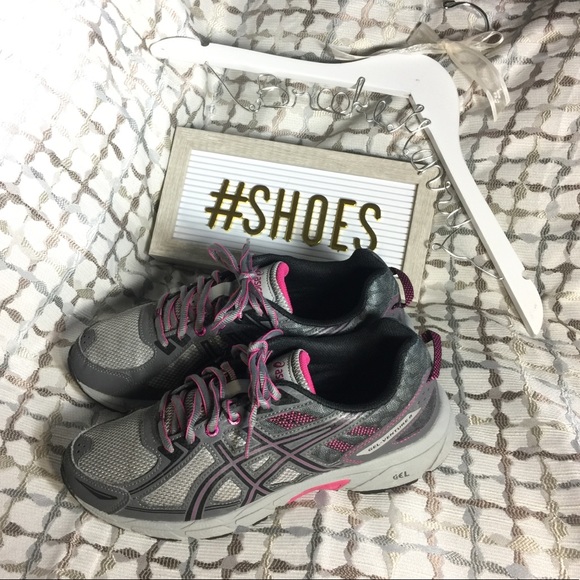 womens asics grey and pink